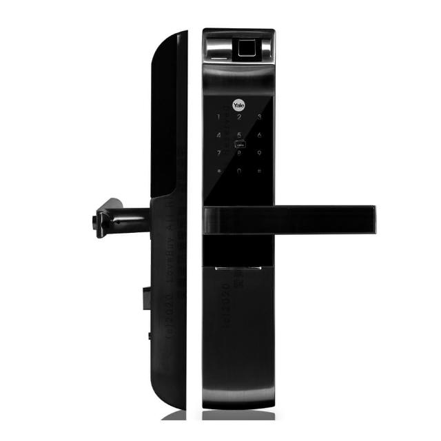 【Yale 耶魯】YDM-7116A 指紋/卡片/密碼/鑰匙 智能電子鎖/門鎖 霧面黑(附基本安裝)