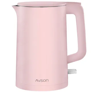 【AWSON 歐森】1.7 L 雙層防護電熱壺/快煮壺/電茶壺/煮水壺AS-HP0175(食品級304不鏽鋼)