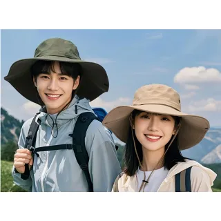 【Porabella】防曬帽 遮陽帽 抗UV帽 防風遮陽帽 時尚遮陽帽 大帽沿遮陽帽 百搭遮陽帽UV HAT