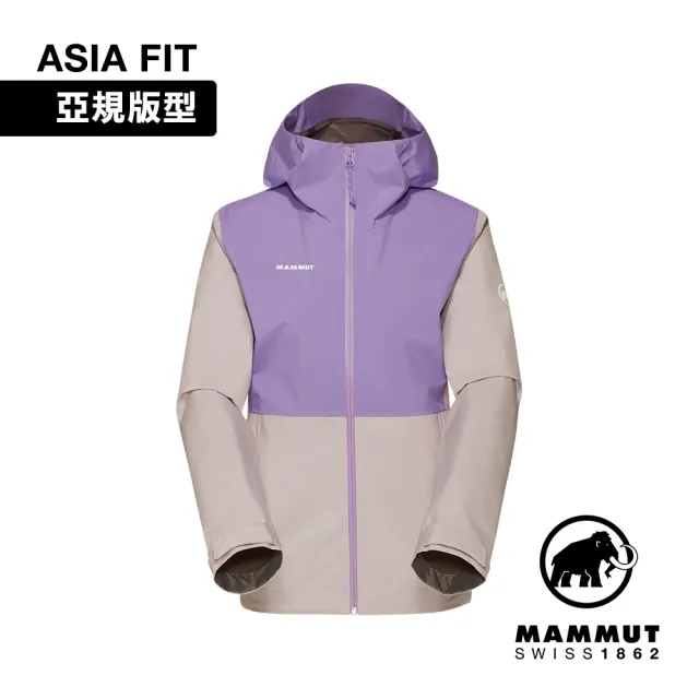 【Mammut 長毛象官方直營】Linard Light HS Hooded AF 防風防水連帽外套 紫風輪/薰衣草紫 女款 #1010-31960
