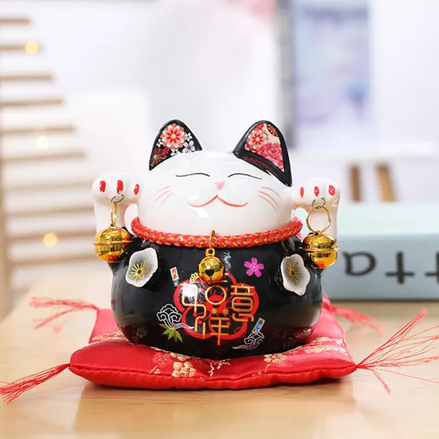 【三省堂】招財貓存錢筒 招財貓擺件 陶瓷存錢筒(創意禮品 開運擺飾 開業禮品 居家裝飾 招財貓 日式 撲滿)