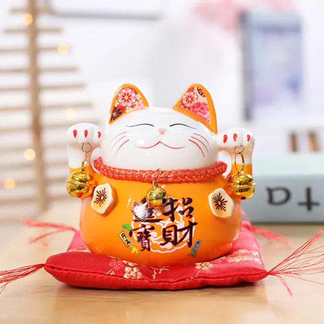 【三省堂】招財貓存錢筒 招財貓擺件 陶瓷存錢筒(創意禮品 開運擺飾 開業禮品 居家裝飾 招財貓 日式 撲滿)
