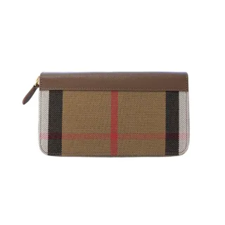 【BURBERRY 巴寶莉】拼色格紋長夾(多色)