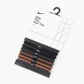 【NIKE 耐吉】髮圈 Flex Hair Ties 黑 棕 咖啡 髮帶 綁頭髮 6入裝(N100919420-5OS)