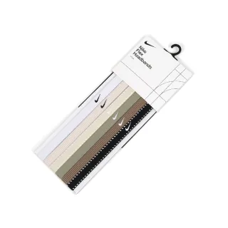 【NIKE 耐吉】頭帶 Flex Headbands 白 粉紅 咖啡 黑 止滑 防滑 運動 6入裝(N101192711-1OS)