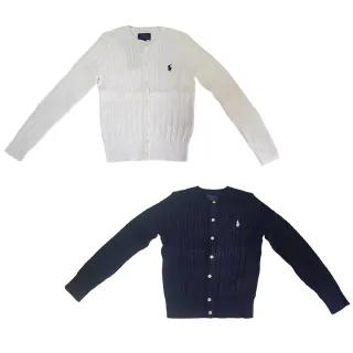 【POLO】青年版 Ralph Lauren小馬刺繡麻花針織外套/針織衫(母親節送禮)