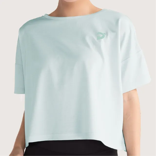 【JNICE 久奈司】寬版落肩 運動上衣 運動服 Tshirt-湖水綠(女版)
