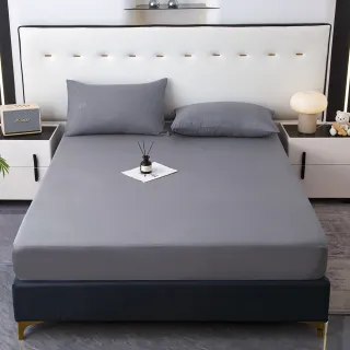 【JOJO】買1送1 春色玻尿酸銀離子抗菌防水保潔墊(單人/雙人/加大 均一價/素色/床包/保潔墊/防水)