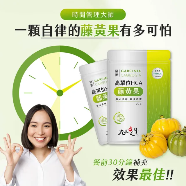 【JIU WU DAN 九五之丹】阻斷．1000毫克 高單位60%HCA藤黃果 4包120粒(市售超高劑量1000毫克藤黃果)