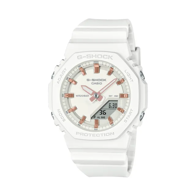 【CASIO 卡西歐】G-SHOCK WOMEN/八角造型系列/40mm/百搭靜白(GMA-P2100M-7A)