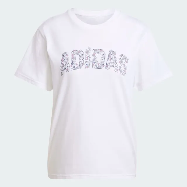 【adidas 愛迪達】運動 休閒 短袖 T恤 女上衣 W T ILLU TEE 2(JJ4043)