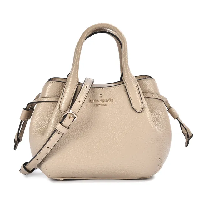 【KATE SPADE】Dumpling經典金屬LOGO皮革迷你兩用水餃包(3色)