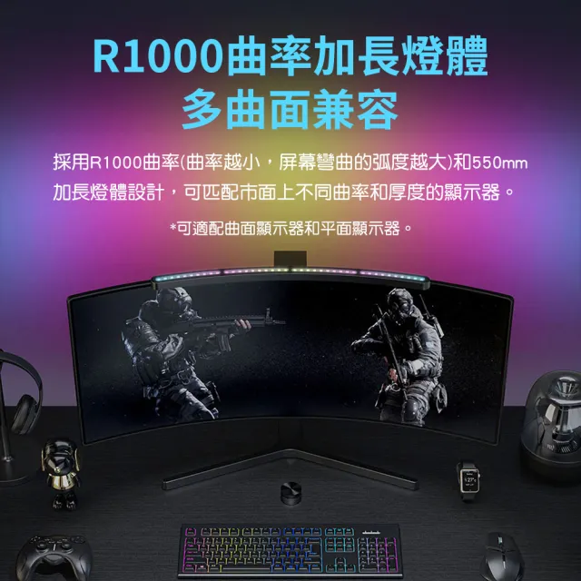 【小米有品】LYMAX徠美視曲面屏幕掛燈 Pro(電腦螢幕掛燈 曲面螢幕掛燈)