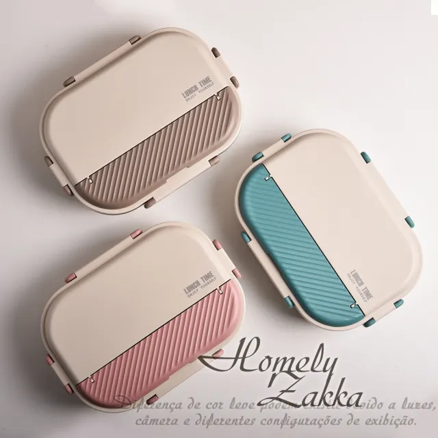 【Homely Zakka】可微波超大容量不鏽鋼分隔保溫便當盒四格 附餐具+湯碗 3入組(微波爐加熱  減脂便當盒)