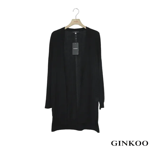 【GINKOO 俊克】後車線針織長罩衫