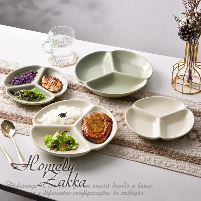 【Homely Zakka】北歐陶瓷健康分隔餐盤三件組(20款任選)