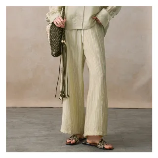 【EPISODE】清新舒適鬆緊腰抽繩長寬褲E53202