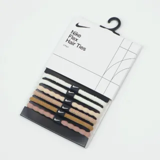 【NIKE 耐吉】髮圈 Flex Hair Ties 白 棕 咖啡 杏色 粉紅 髮帶 綁頭髮 6入裝(N100919420-2OS)