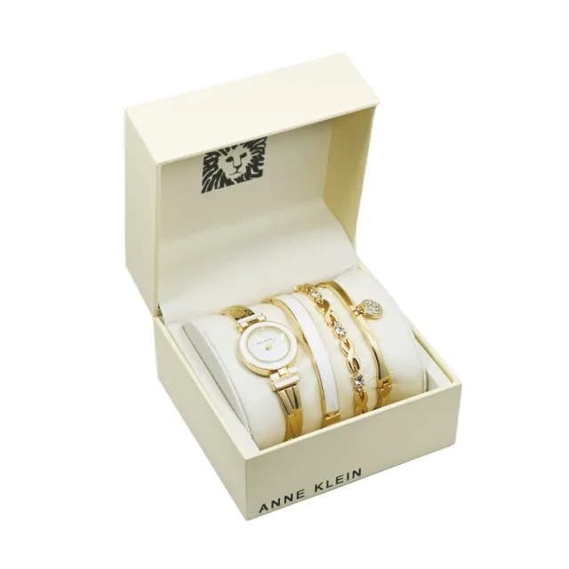 【ANNE KLEIN】母親節 送禮 時尚造型閃耀手錶x手鍊禮盒組(多款可選)