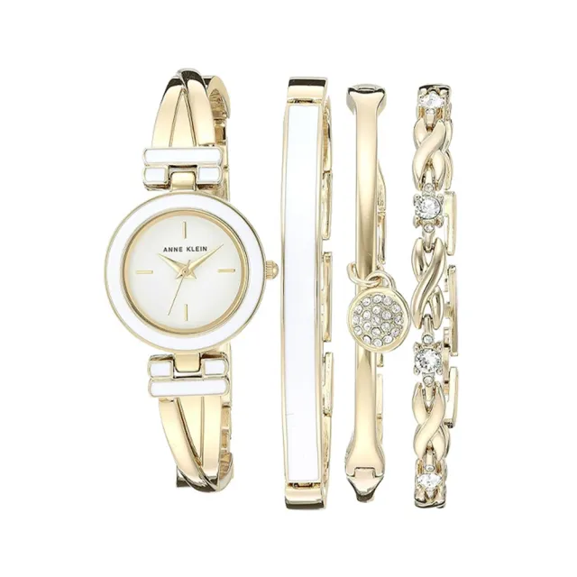 【ANNE KLEIN】母親節 送禮 時尚造型閃耀手錶x手鍊禮盒組(多款可選)