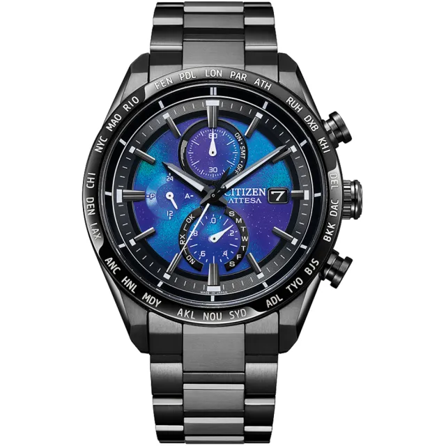 【CITIZEN 星辰】HAKUTO-R限定款 登月 鈦金屬 環球電波時計腕錶/42mm(AT8285-68Z)