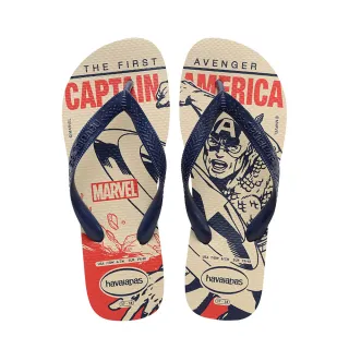 【havaianas 哈瓦仕】拖鞋 男鞋 女鞋 漫威英雄 美國隊長 Top Marvel Logomania 藍 4146953-8009U(哈瓦士)