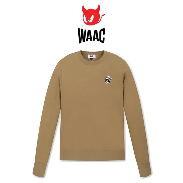 【WAAC】CREWNECK WAACKY SWEATER 女士 長袖上衣-淺咖啡色(WA24FWW22043600)