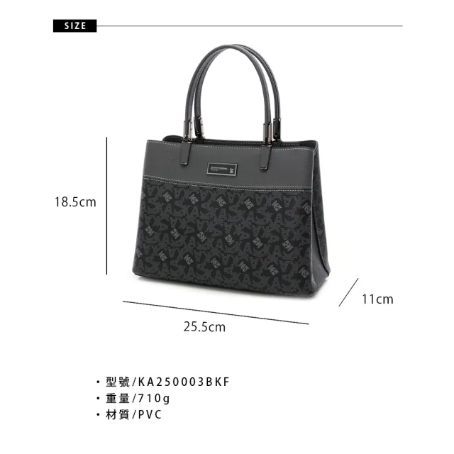 【金安德森】Hulda 經典老花紋小型托特包(碳黑)