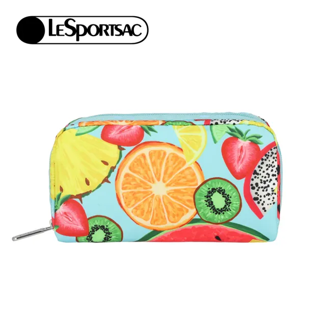 【Lesportsac】Rectangular Cosmetic 長形化妝包 收納包 送禮 禮物 推薦 女包(熱帶水果)