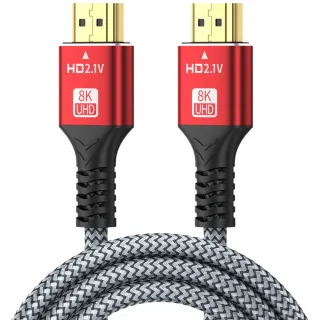 【IS】HDMI-L2 8K/60Hz UHD高畫質動態HDR雙頭HDMI 2.1版影像傳輸轉接線 5m(Switch/PS5/Xbox轉螢幕投影機)