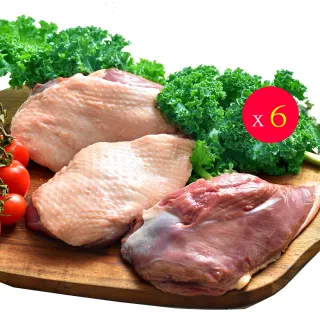【卜蜂】國產生鮮 去骨鴨胸 超值6包組(180g/包_團購.居家料理.宴客首選.節慶首選)