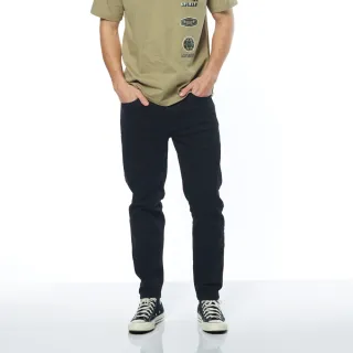 【JEEP】男裝 簡約百搭直筒長褲(黑色)