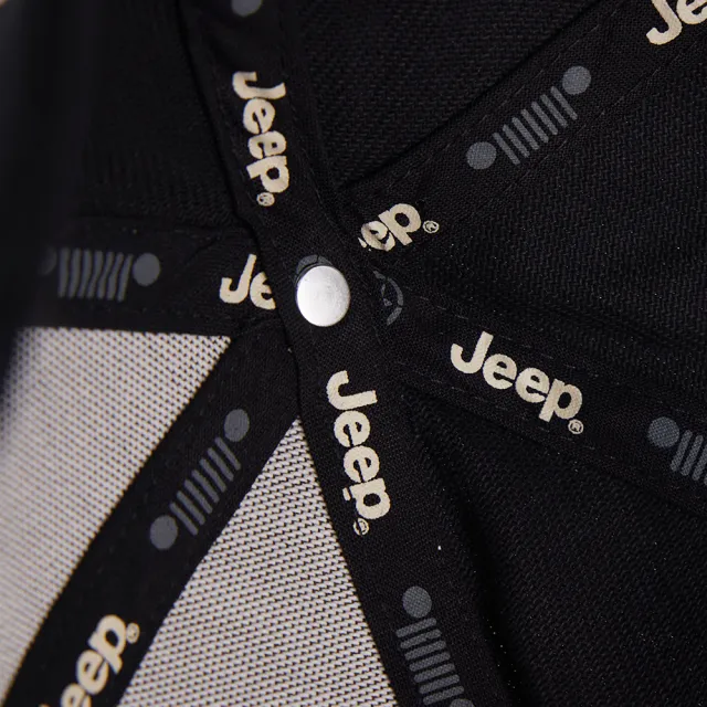 【JEEP】百搭立體刺繡LOGO棒球帽(黑色)