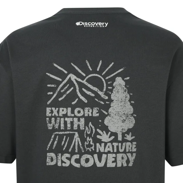 【Discovery Expedition】Freshvent 露營手繪圖案機能短袖T恤 上衣(DXRS8T053-DGS)