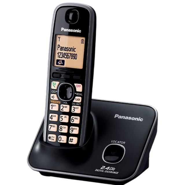 【Panasonic 國際牌】2.4GHz 高頻數位大字體無線電話-經典黑(KX-TG3711)