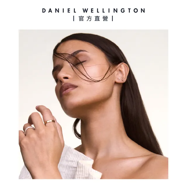 【Daniel Wellington】Micro Crystal 微型水晶月亮耳環-單入(三色任選)