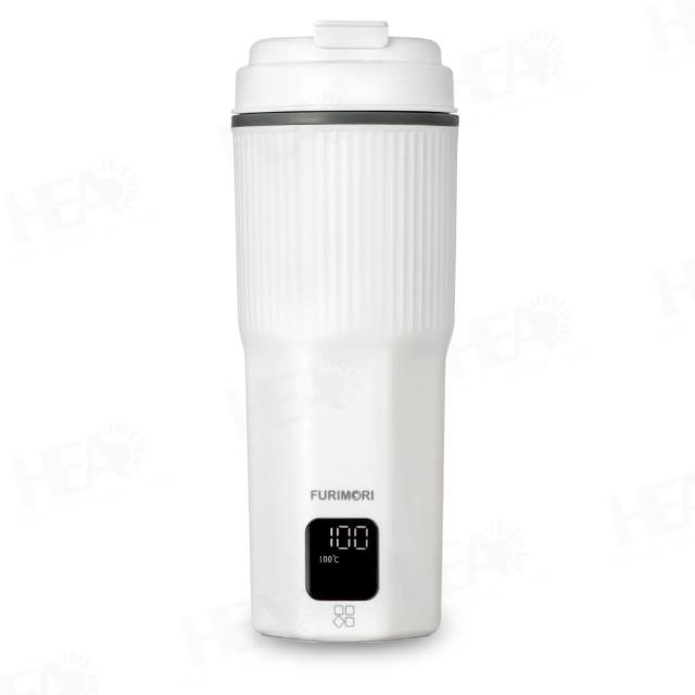 【FURIMORI 富力森】316不鏽鋼450ml國際電壓旅行電熱水杯保溫杯快煮杯(FU-K176)