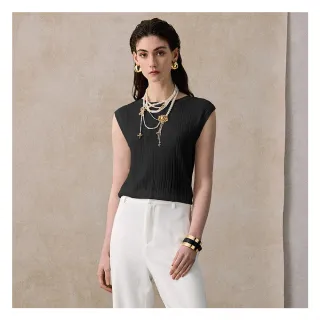 【EPISODE】氣質修身透膚網紗無袖針織衫E53502（黑）