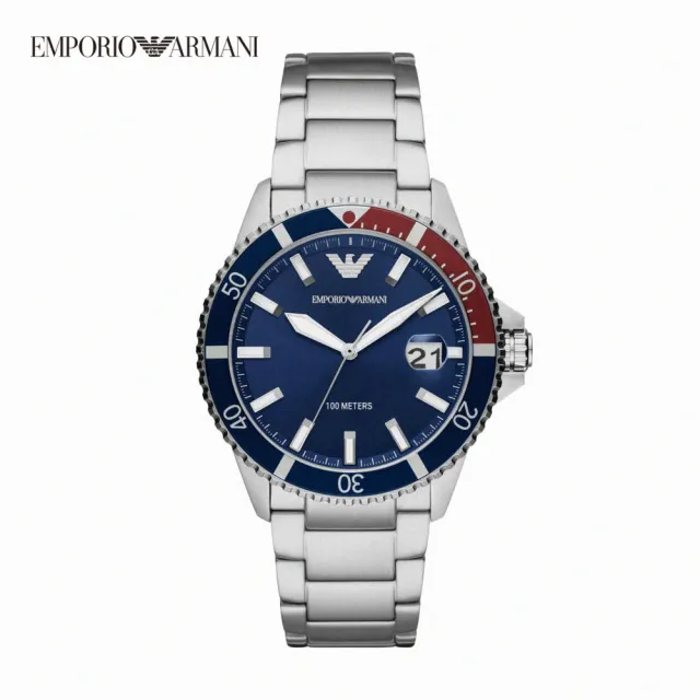 【EMPORIO ARMANI】亞曼尼義式經典款三眼/計時腕錶 不鏽鋼鍊帶/矽膠/皮革錶帶 指針錶 男錶(多款任選)