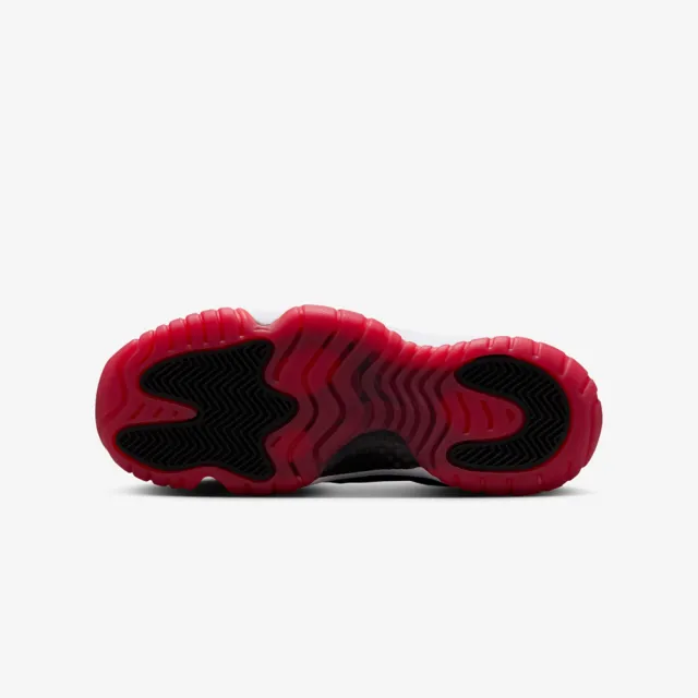 【NIKE 耐吉】休閒鞋 Air Jordan 11 Low Bred GS 2025 經典回歸 黑白紅 女鞋 大童 FV5121-006