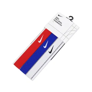 【NIKE 耐吉】頭帶 Flex Wide Headbands 紅 藍 白 止滑 防滑 寬版 3入裝(N101193264-8OS)