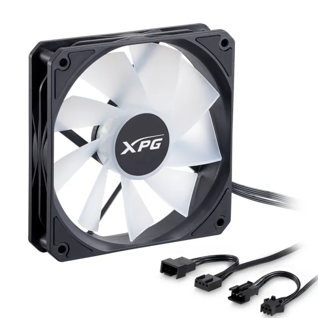 【XPG】威剛 VENTO R 120 ARGB PWM機殼風扇(黑色/反葉/三入包)