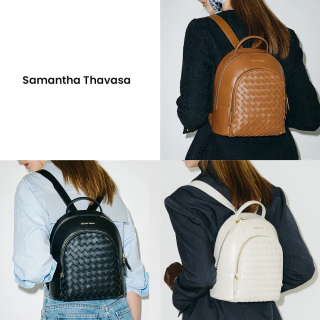 日本精品SAMANTHA THAVASA羊皮編織後背包