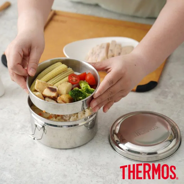 【THERMOS 膳魔師】不鏽鋼便當盒1000ml(Z-LBNP-14)