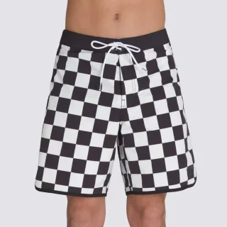 【VANS】官方旗艦 MTE Everride Scalloped AOP 黑白色棋盤格衝浪短褲