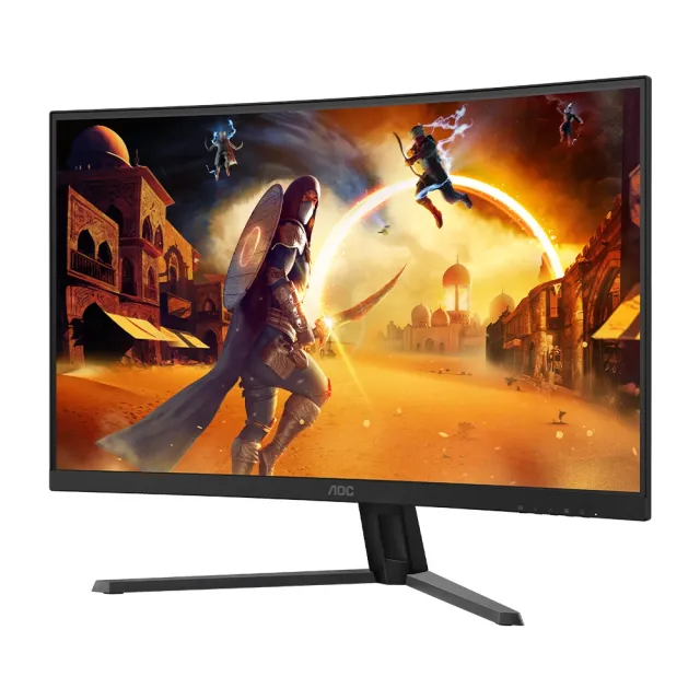 【AOC】雷蛇白色有線電競滑鼠組★CQ32G4E HDR曲面電競螢幕(32型/2K/180Hz/0.5ms/VA)