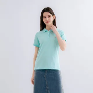 【Arnold Palmer 雨傘】女裝-雨傘LOGO刺繡 POLO衫(水藍色)