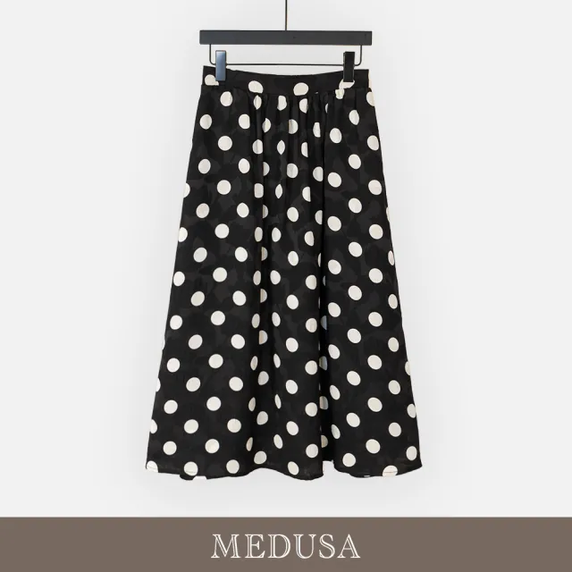 【MEDUSA 曼度莎】現貨-法式波點紋理長裙（M-XL）｜休閒裙 女長裙 夏季穿搭(601-5030C)