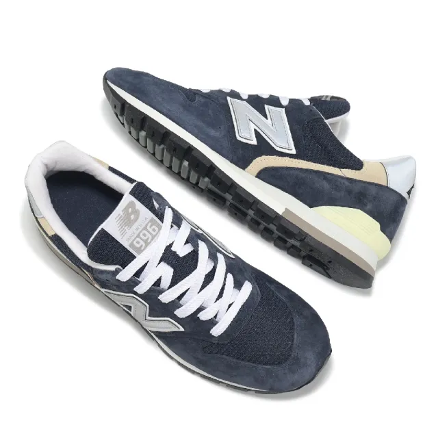 【NEW BALANCE】休閒鞋 996 男鞋 女鞋 藍 灰 麂皮 緩衝 復古 美製 情侶鞋 NB(U996NV-D)