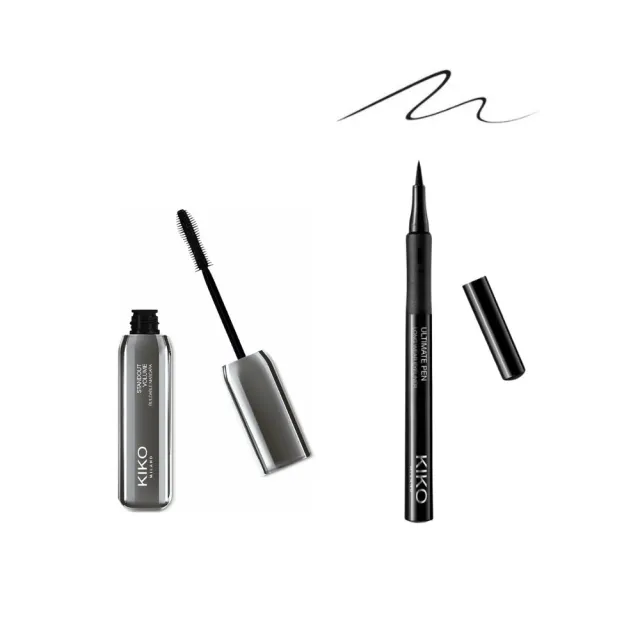【KIKO MILANO】濃密睫毛精緻個性眼妝系列 2件組 睫毛膏+眼線液筆(睫毛膏/眼影/眼線筆/眼妝/眼彩)